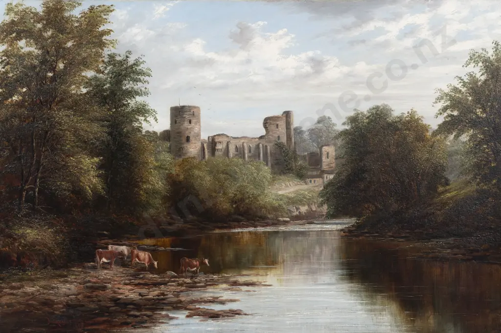 J Mellor - Barnard Castle On The River Tees Durham Image 1++