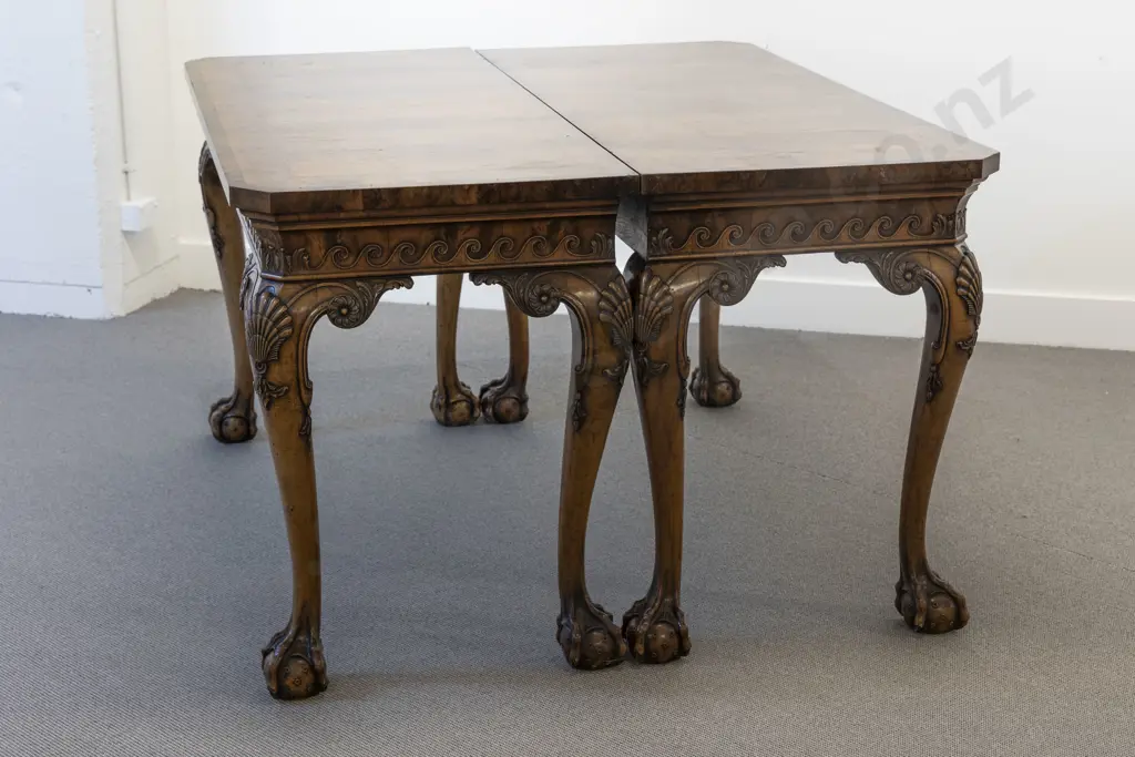 Fine Quality Pair of George III Style Mahogany Walnut & Yew Side Tables by George Jetley of London Image 1++