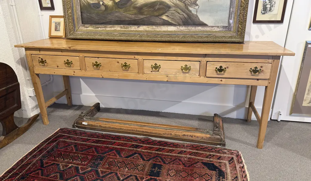 George III Style Pine Four Drawer Table Image 1++