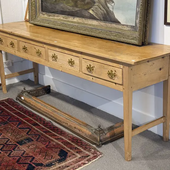 George III Style Pine Four Drawer Table