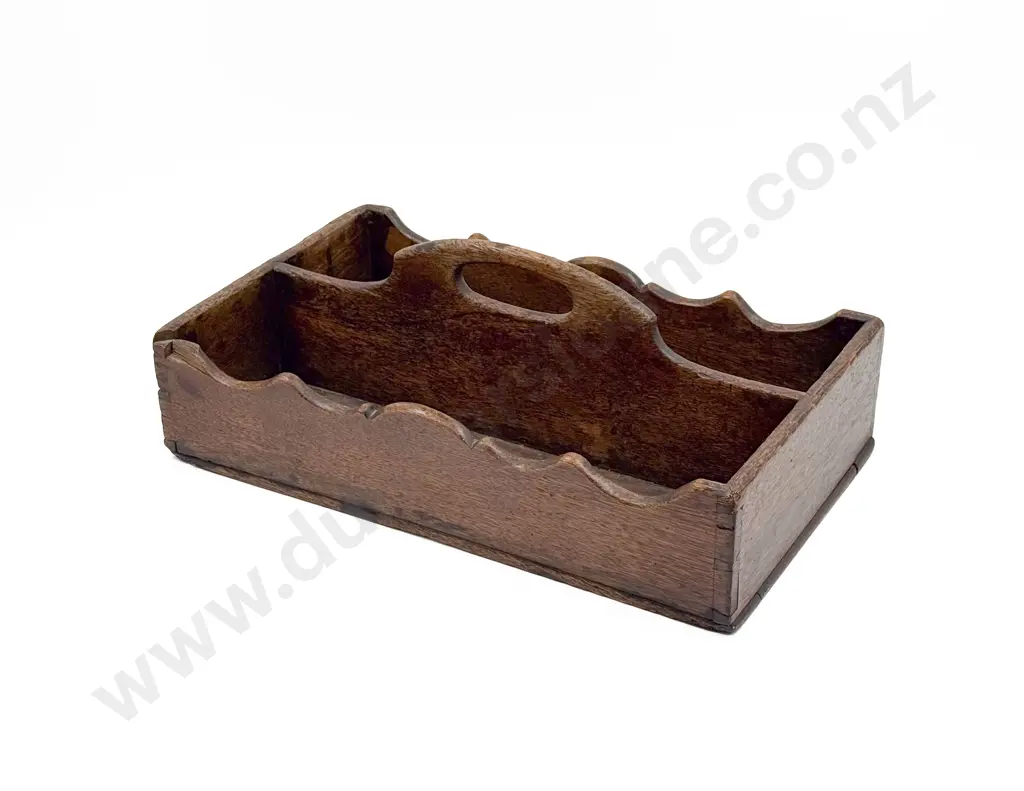 George III Mahogany Two Division Cutlery Tray Image 1++