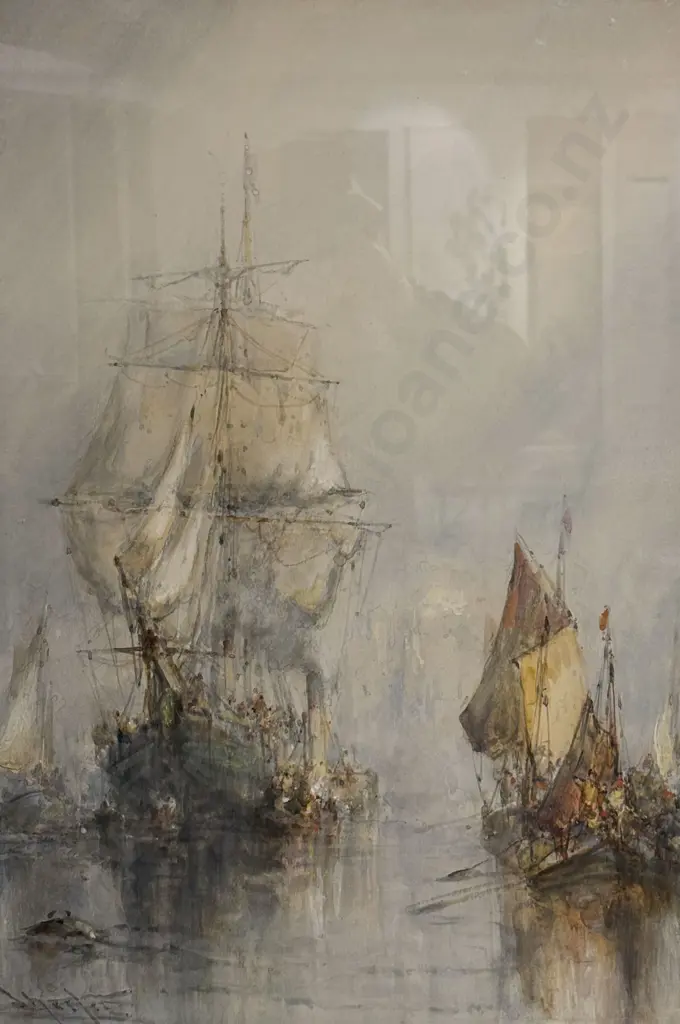 Frank Wasley - A Trading Vessel Under Escort Image 1++