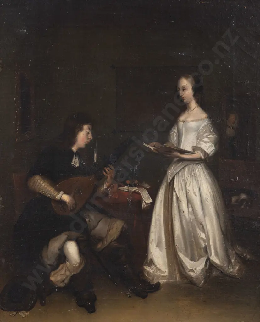 After Gerard ter Borch (Dutch 1617 - 1681) - Music Evening Image 1++