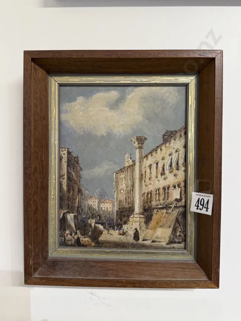 Attributed to Samuel Prout (British 1783 - 1852) - City Square Image 1++