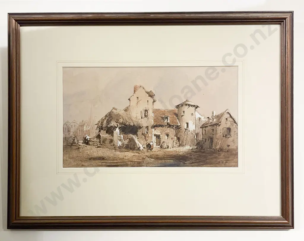 Attributed Richard Parkes Bonington (British 1802 - 1828) - French Farm House Image 1++