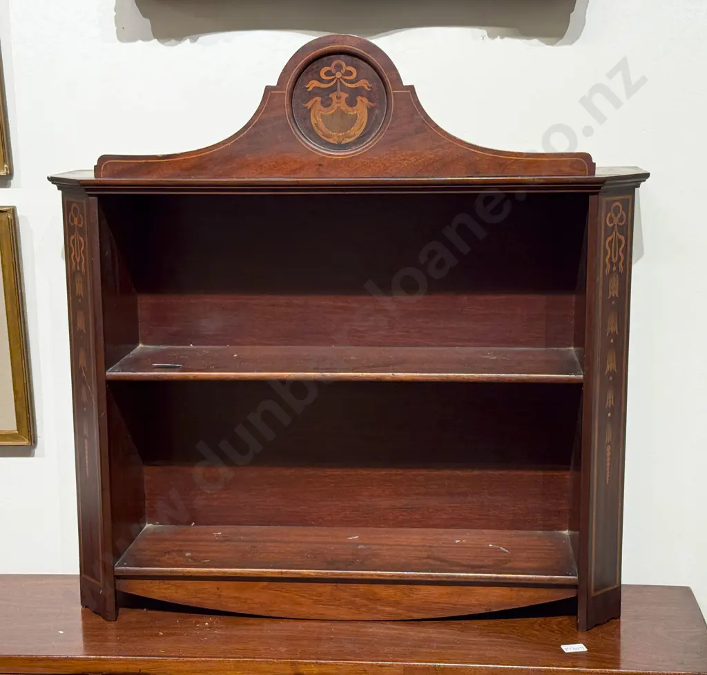 Edwardian Mahogany Sheraton Revival Wall Shelf Image 1++