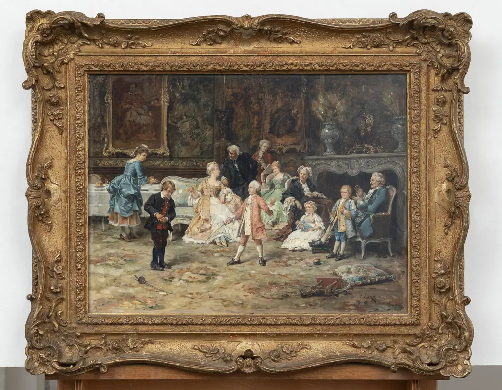 Paul Leon Jazet (French 1848 - 1918) - Interior Scene Image 1++