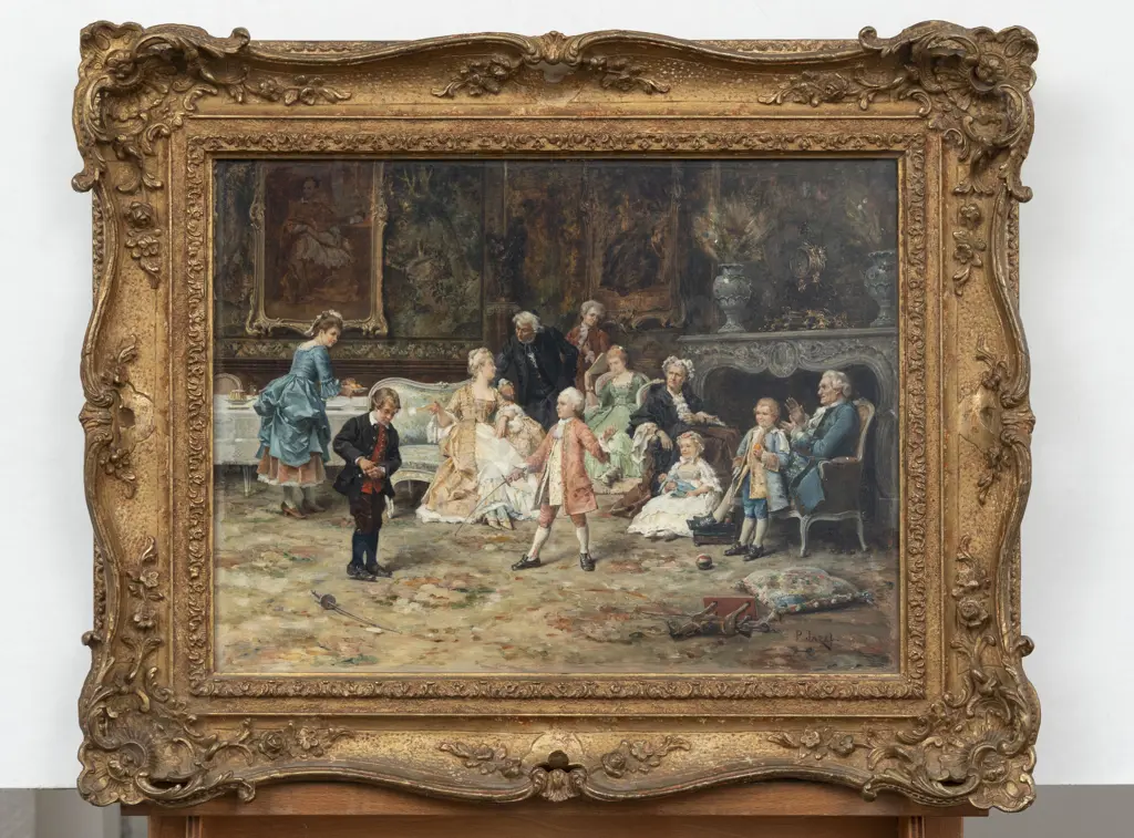 Paul Leon Jazet (French 1848 - 1918) - Interior Scene Image 1++