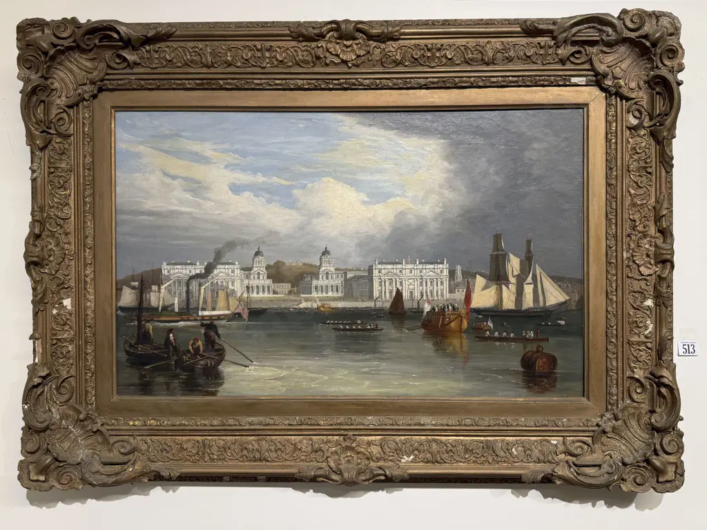 Attributed Frederick Calvert (British 1815 - 1844) - Greenwich Palace and the Queens Home Image 1++