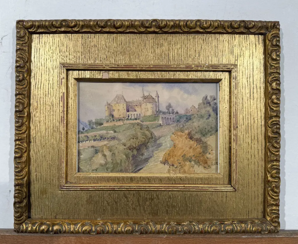 Unknown Artist - European - Chateau In Landscape Image 1++