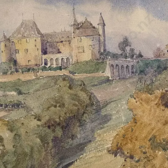 Unknown Artist - European - Chateau In Landscape