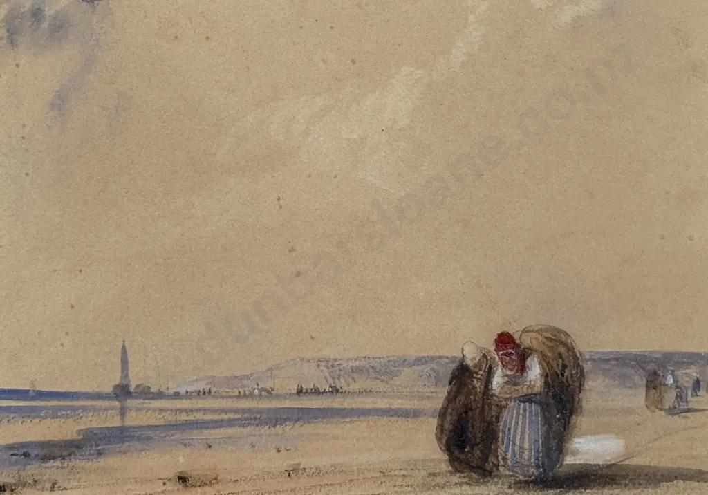 Manner of Richard Parkes Bonington (British 1802 - 1828) - Pair of Coastal Landscapes Image 1++