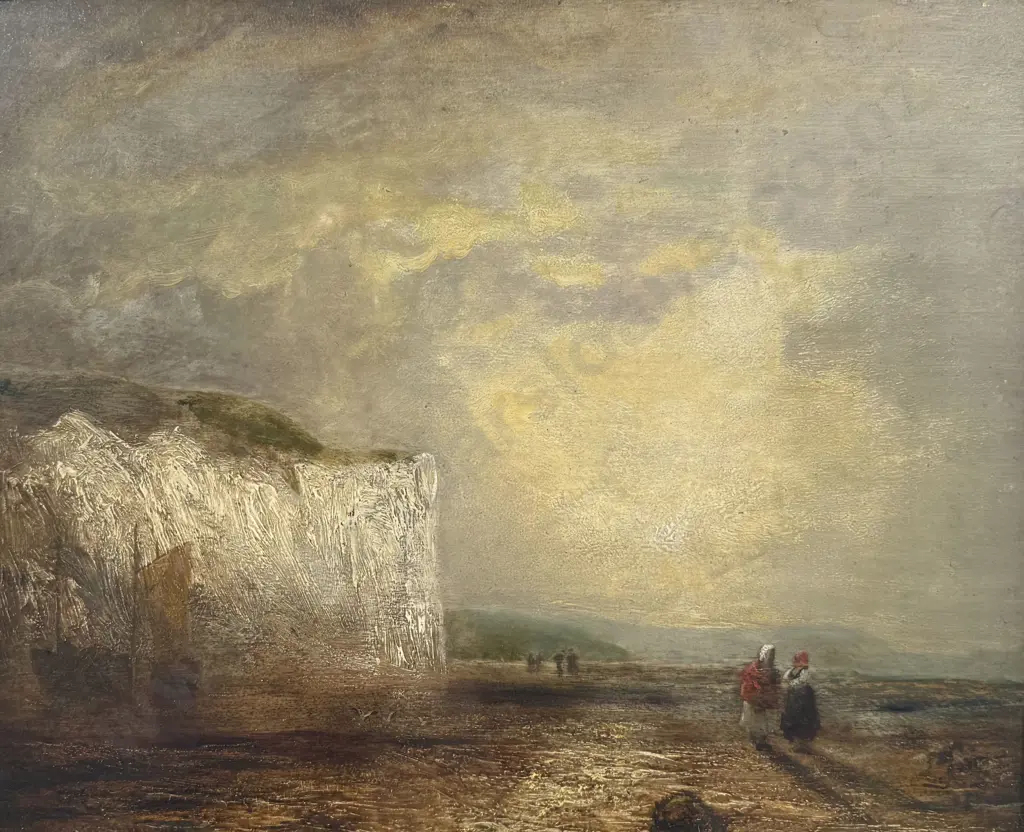 Follower of Richard Parkes Bonington (British 1802 - 1828) - The Pays de Caux Normandy Image 1++