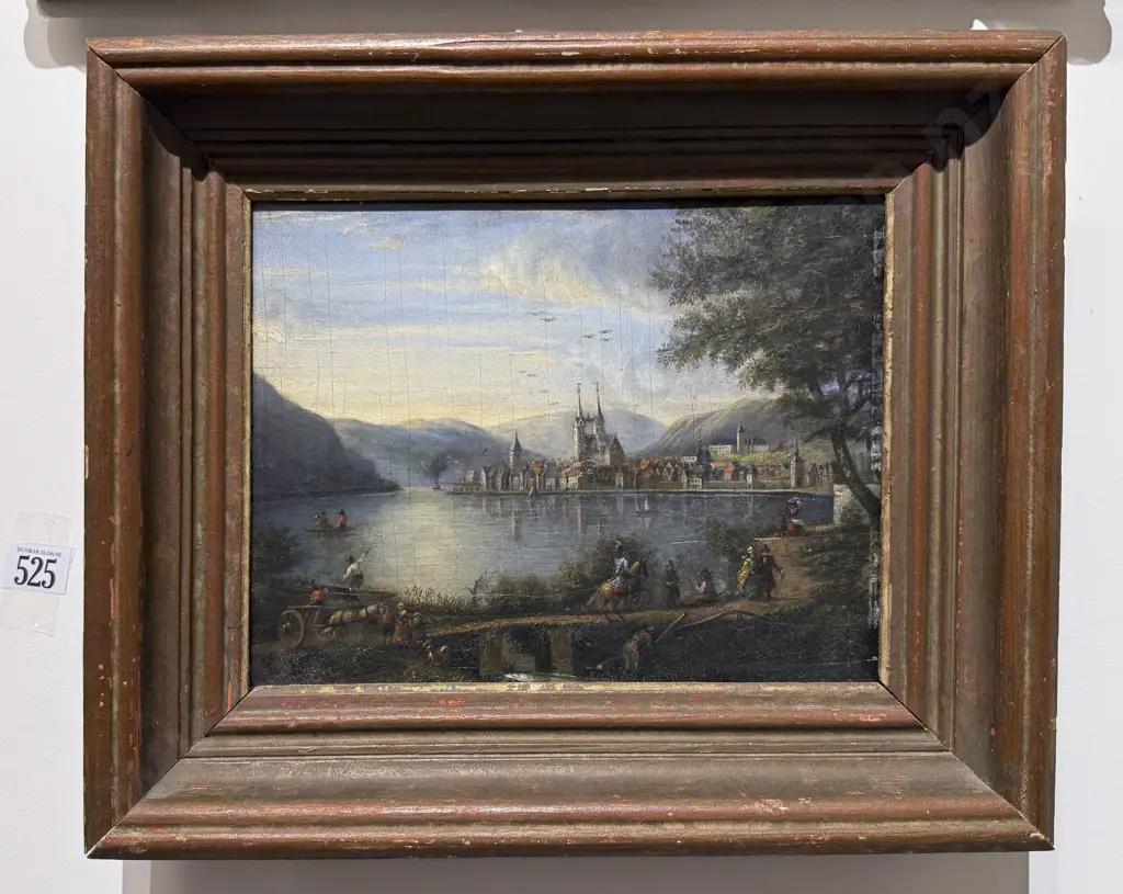 Unknown Late C18th European Artist - Swiss Lake Scene Image 1++