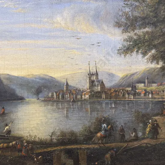 Unknown Late C18th European Artist - Swiss Lake Scene