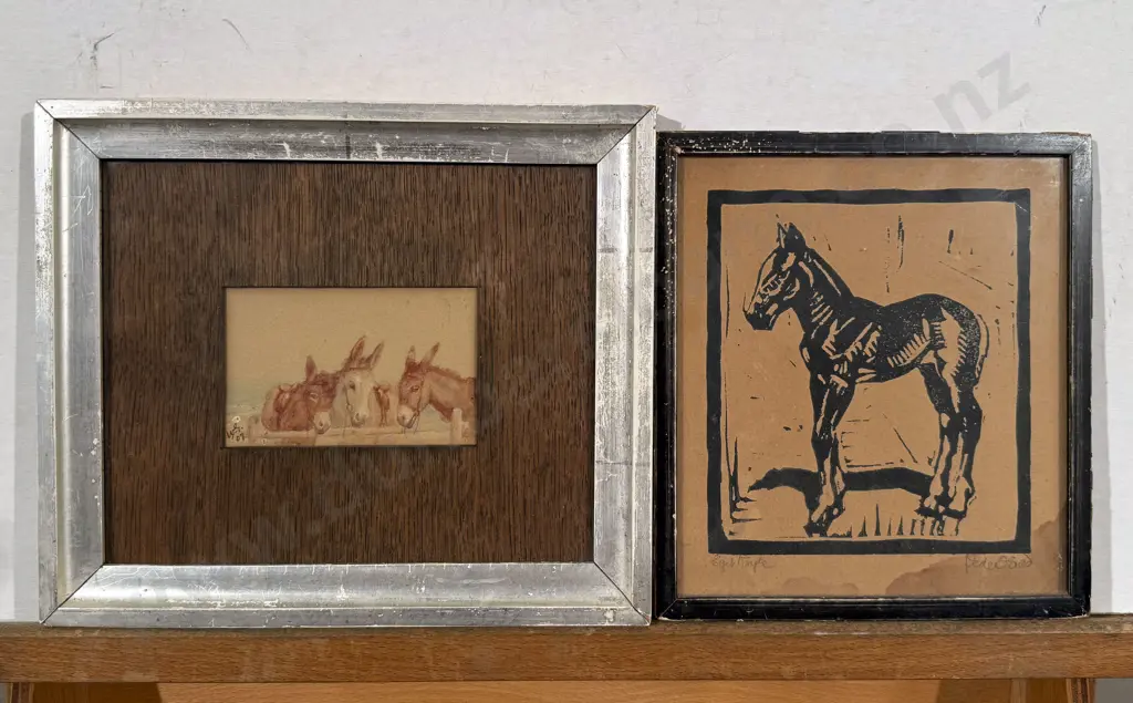 Unknown Artist - Study of Donkeys Image 1++