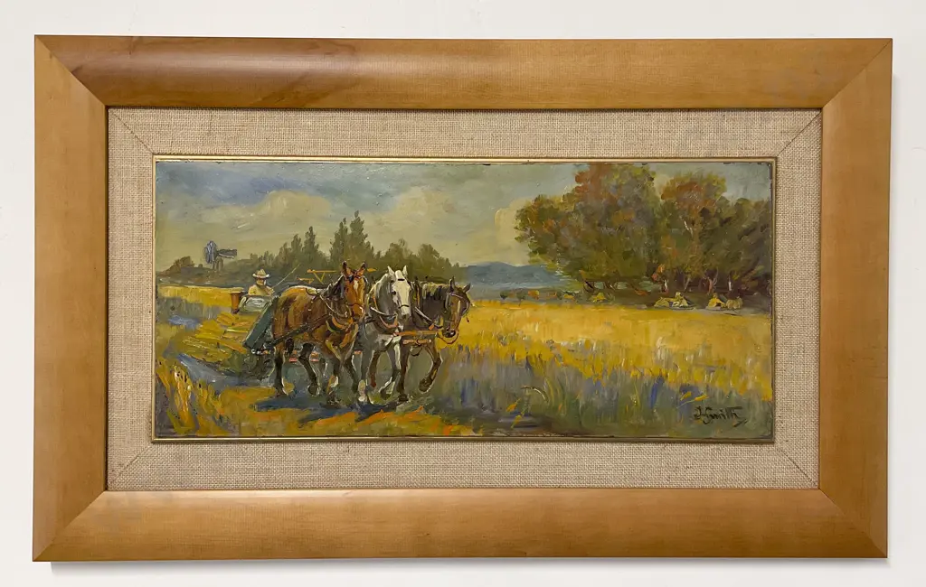 J Smith - Three Horse Plough Team Image 1++
