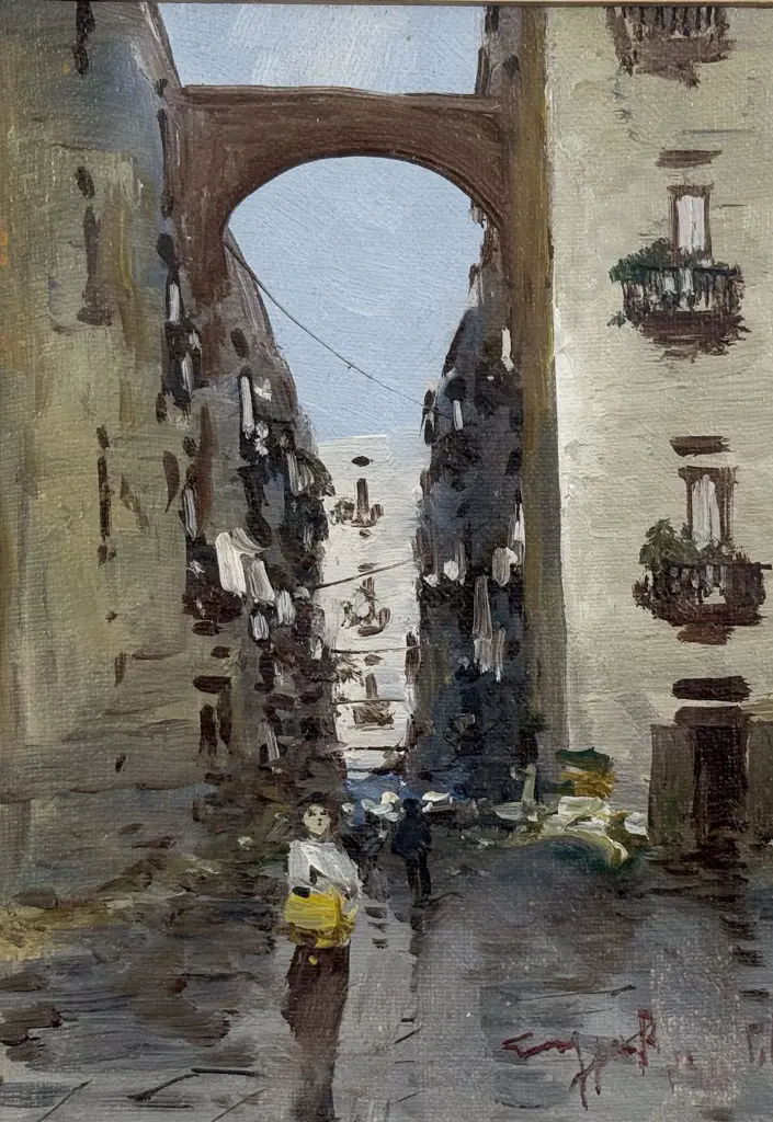 Unknown Artist - European Street Scene Image 1++