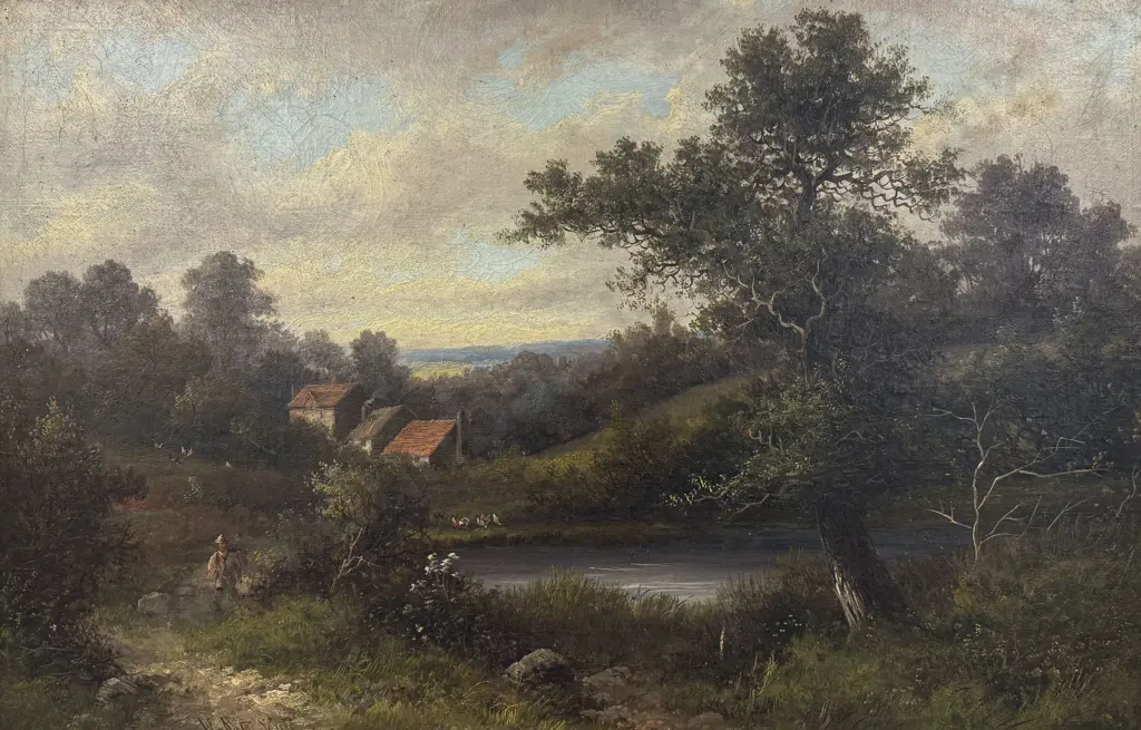 Unknown Artist - C19th English Romantic Landscape Image 1++
