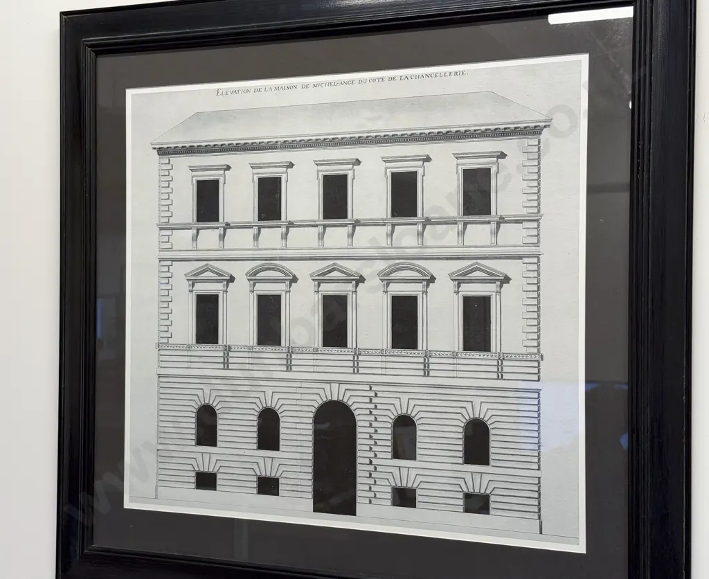 Pair of French Monochrome Architectural Prints Image 1++