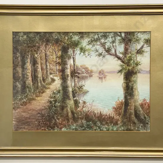 Unsigned Late C19th Riverside Path