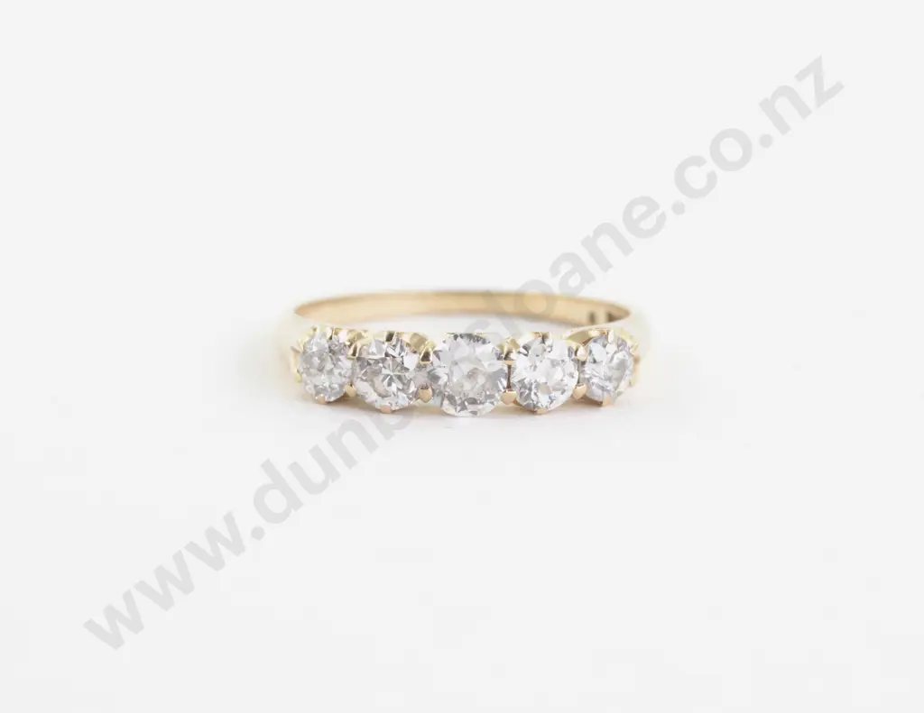 9ct Five Stone Diamond Bridge Ring Image 1++