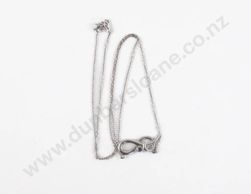 Glamira 'Captolia' S/S Single Blue Diamond Pendant Image 1++
