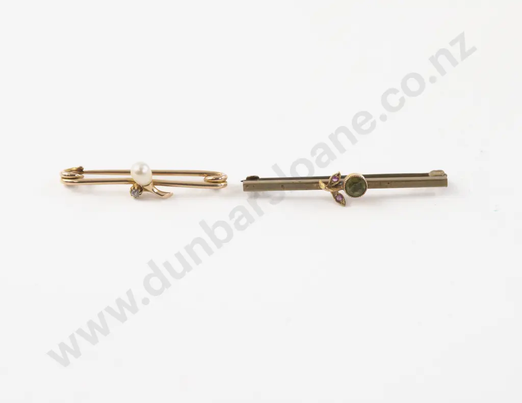 Two Victorian Bar Brooches Image 1++