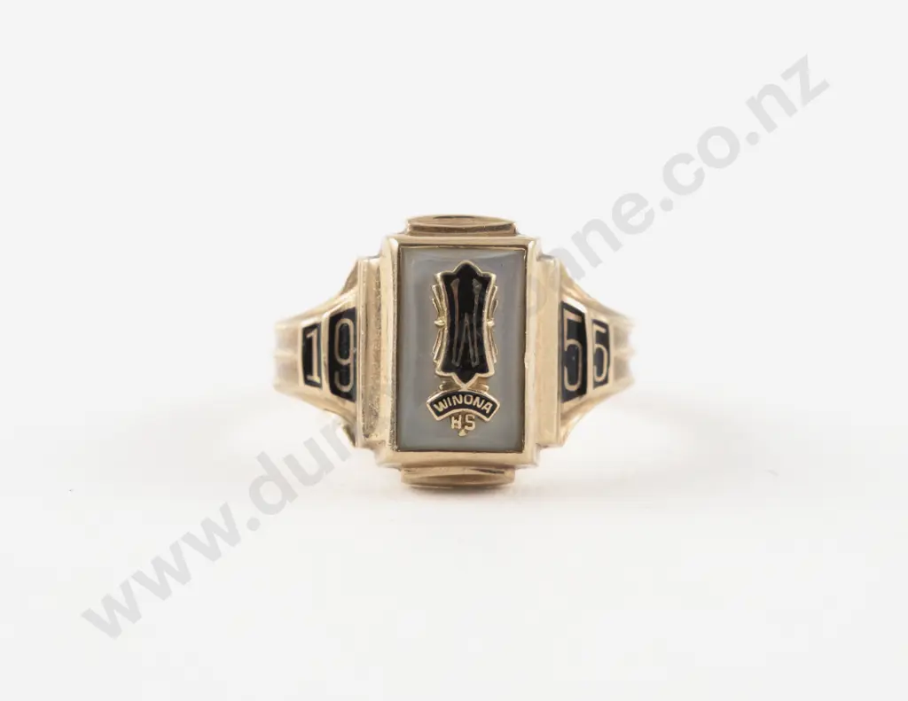 10ct and MOP Wyoming High School Graduation Ring Image 1++