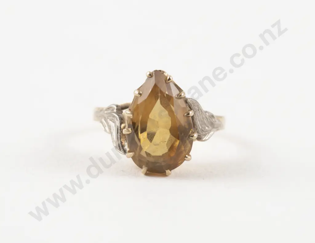 9ct Single Citrine Ring Image 1++