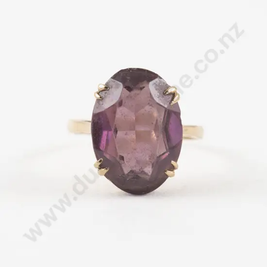 9ct Single Amethyst Dress Ring