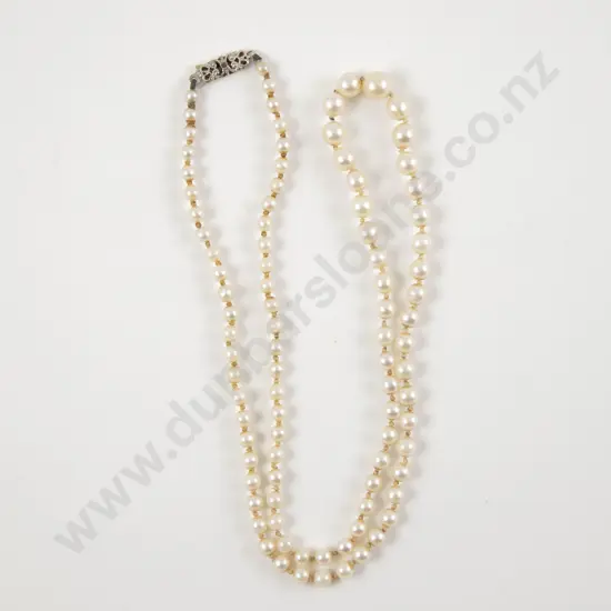 Single Strand Graduated Cultured Pearl Necklace