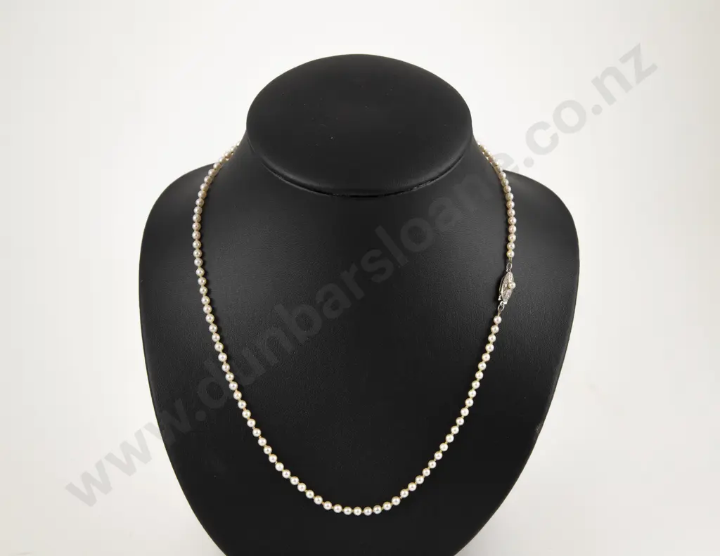 Mikimoto Single Strand Uniform Cultured Pearl Necklace Image 1++