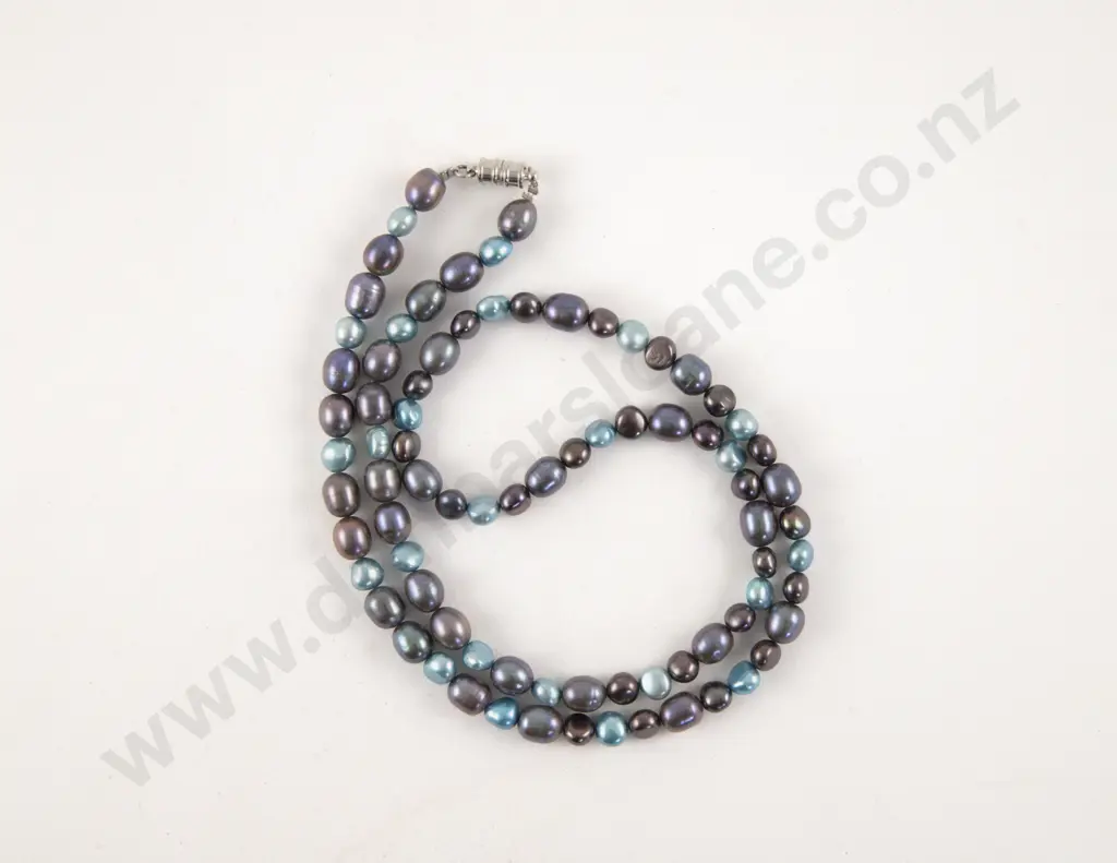 Single Strand Dyed Multi Coloured Freshwater Pearl Necklace Image 1++