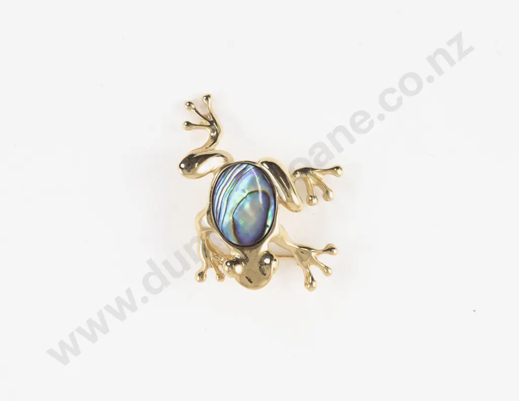 Ariki Paua Frog Broach Image 1++