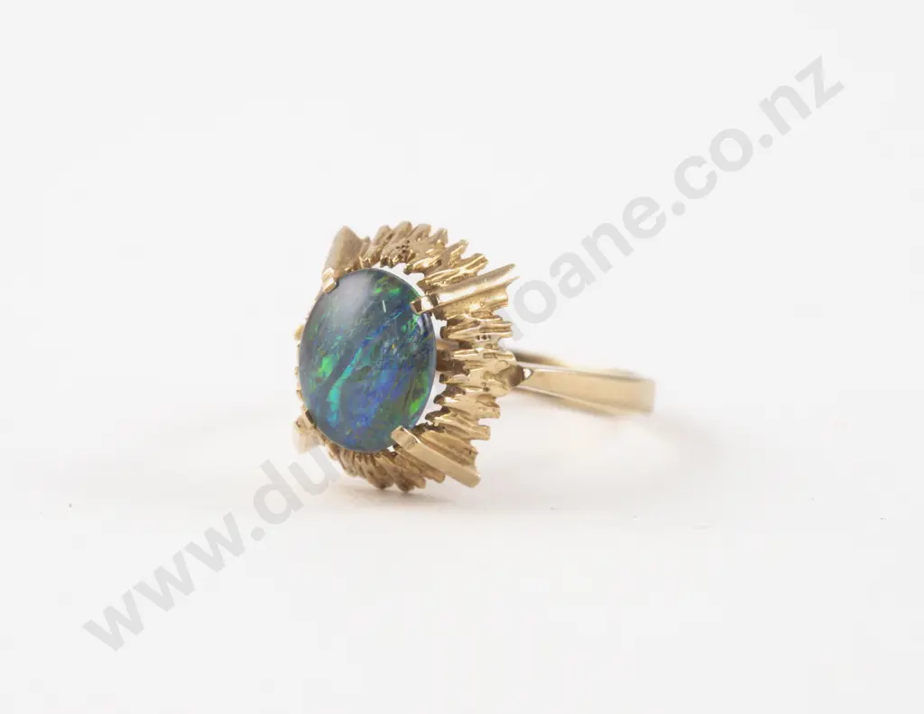 9ct Single Opal Dress Ring Image 1++