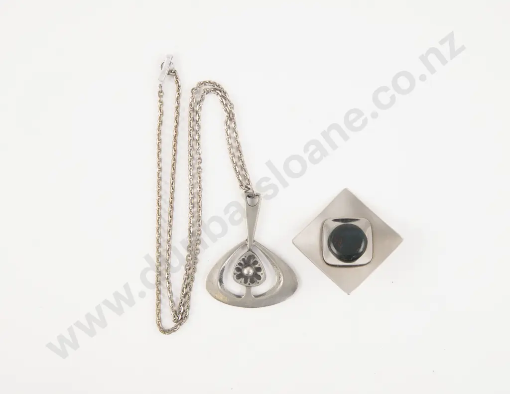 Mid C20th R Tennesmed Sweden Pewter Pendant Image 1++