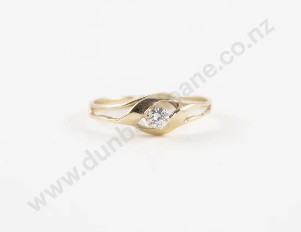 14ct Solitaire Diamond Ring Image 1++