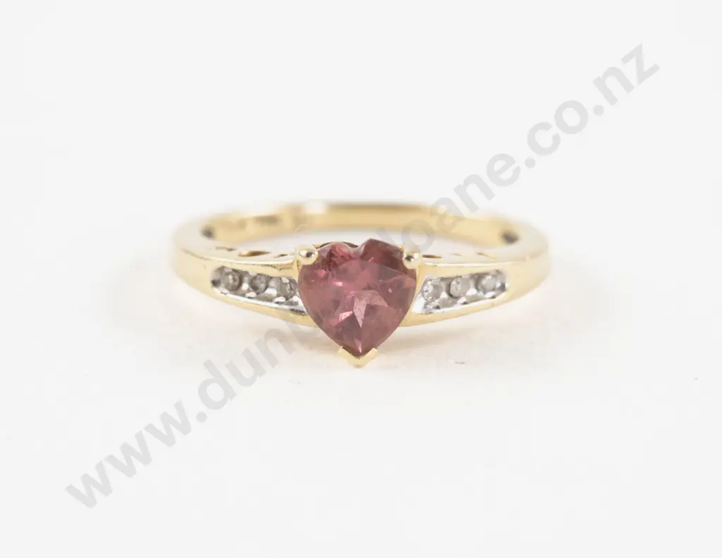 14ct Seven Stone Pink Sapphire and Diamond Ring Image 1++