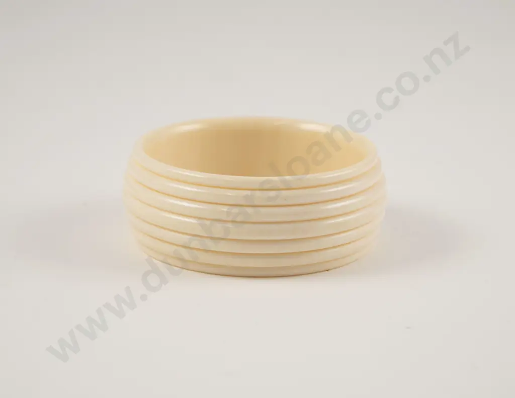 Vintage Carved Ivory Bangle Image 1++