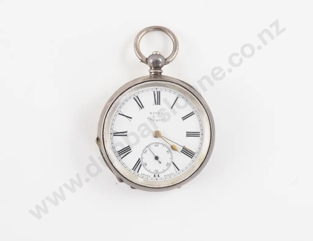 .935 Silver Open Face Key Wind Pocket Watch Image 1++