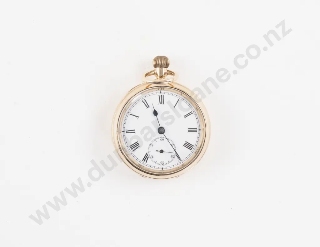 Gold Plated Open Face Lever Wind Pocket Watch Image 1++