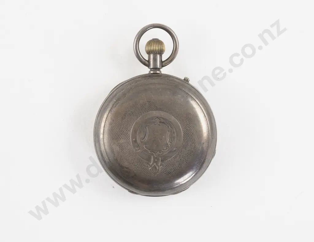 S/S Hunter Cased Lever Wind Pocket Watch Image 1++