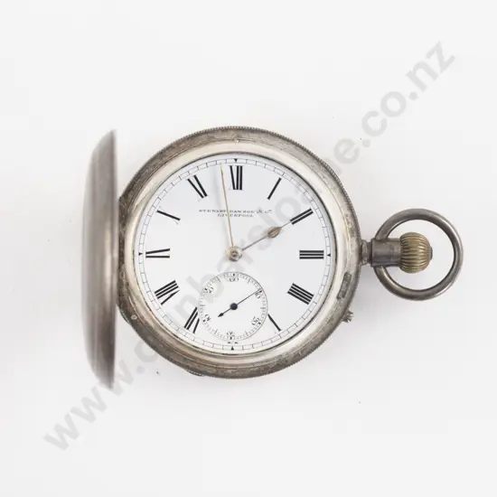 S/S Hunter Cased Lever Wind Pocket Watch