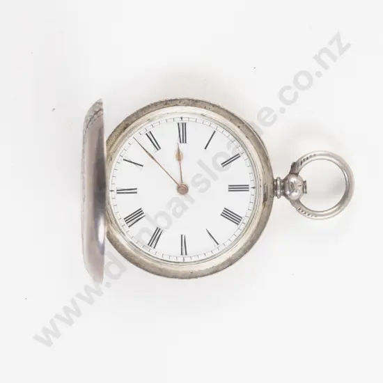 .935 Silver Hunter Cased Key Wind Small Pocket Watch