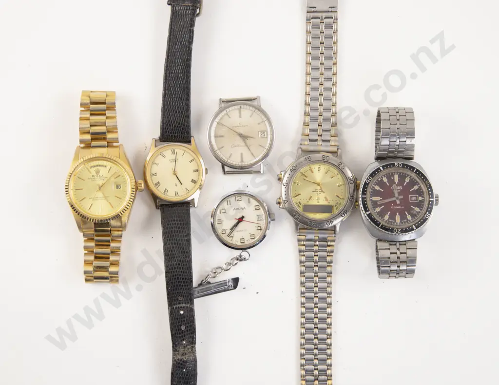 Faux Rolex Gents Wrist Watch and Five Others Image 1++
