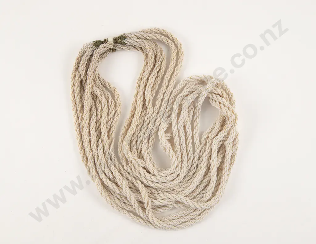 Vintage Micro Seed Bead Flapper Necklace Image 1++