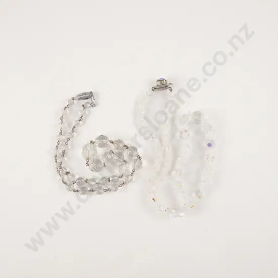 Two Single Strand Crystal Bead Necklaces