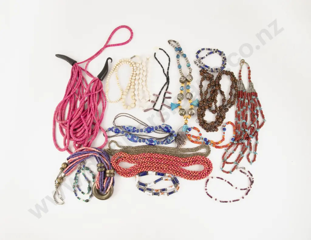 Quantity of Assorted Beaded Necklaces Image 1++