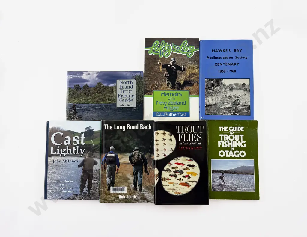 7 Various Fishing Books Including Trout Flies & Trout Fishing Image 1++